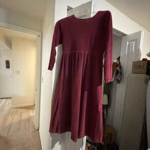 Vintage Erika & Company Velvet Red Midi Dress